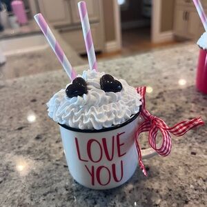 Love You Mug with faux whipped top